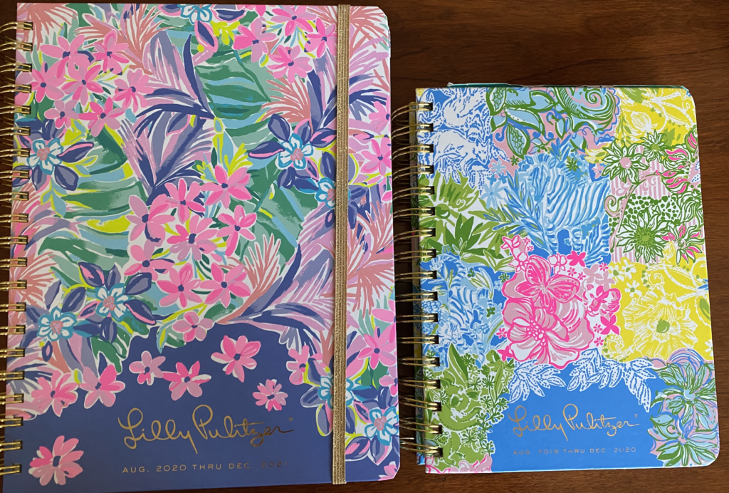 Comparing the two sizes of planners!