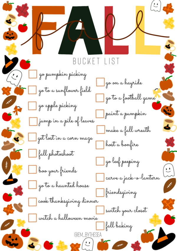 What’s on my Fall Bucket List?
