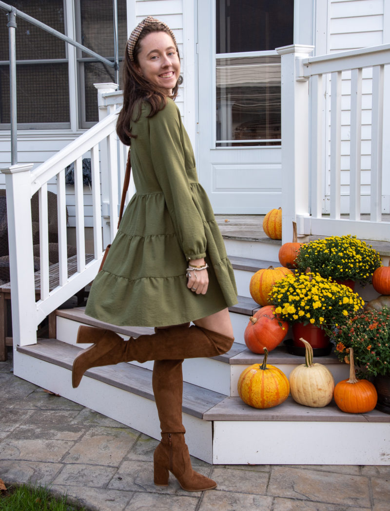 Three fall outfits with over the knee boots - Em by the Sea