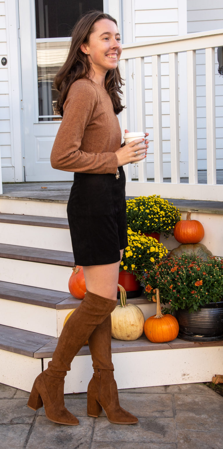 Three fall outfits with over the knee boots - Em by the Sea