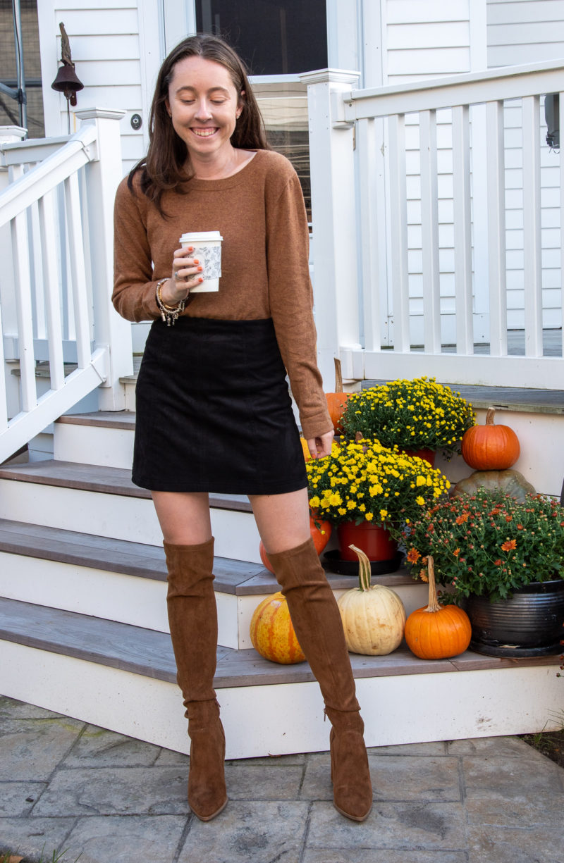 Three fall outfits with over the knee boots - Em by the Sea